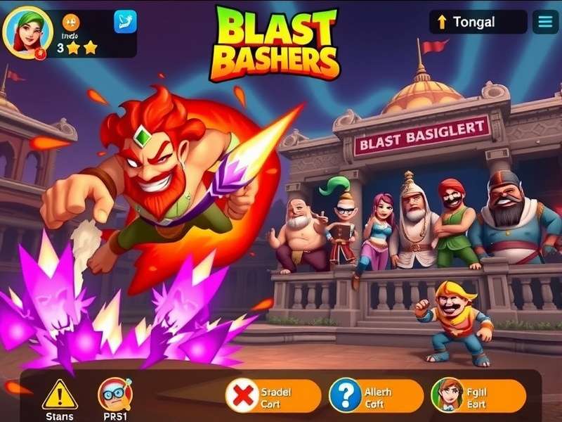 Blast Bashers gameplay screenshot showing explosive action